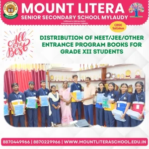 Read more about the article DISTRIBUTION OF NEET/JEE/OTHER ENTRANCE PROGRAM BOOKS FOR GRADE XII STUDENTS 
